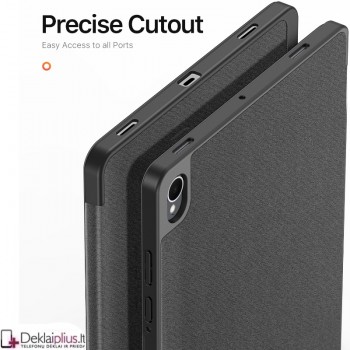Dux Ducis domo dirbtinos odos atverčiamas dėklas - pilkas (Samsung Galaxy Tab S11) Dux Ducis domo dirbtinos odos atverčiamas dėklas - pilkas (Samsung Galaxy Tab S11)